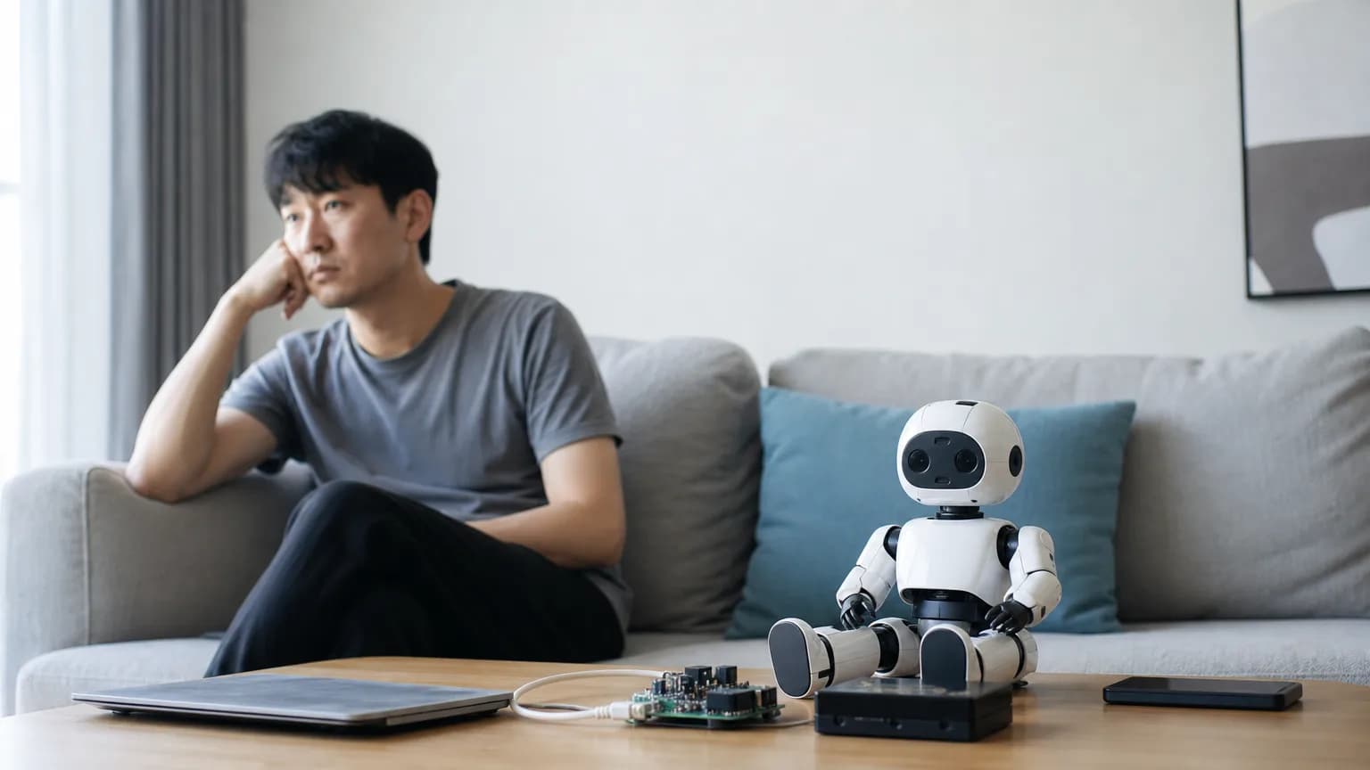 Illustration generated by AI: Editorial image for China's Companion Robot Boom Hits a Human Problem, Not a Technical One