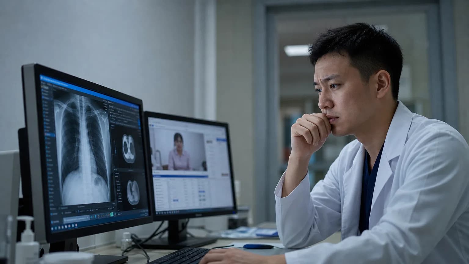 Illustration generated by AI: Editorial image for New Benchmark Exposes a Blind Spot in AI Doctors: They Still Can't Read the Room (or the X-Ray)