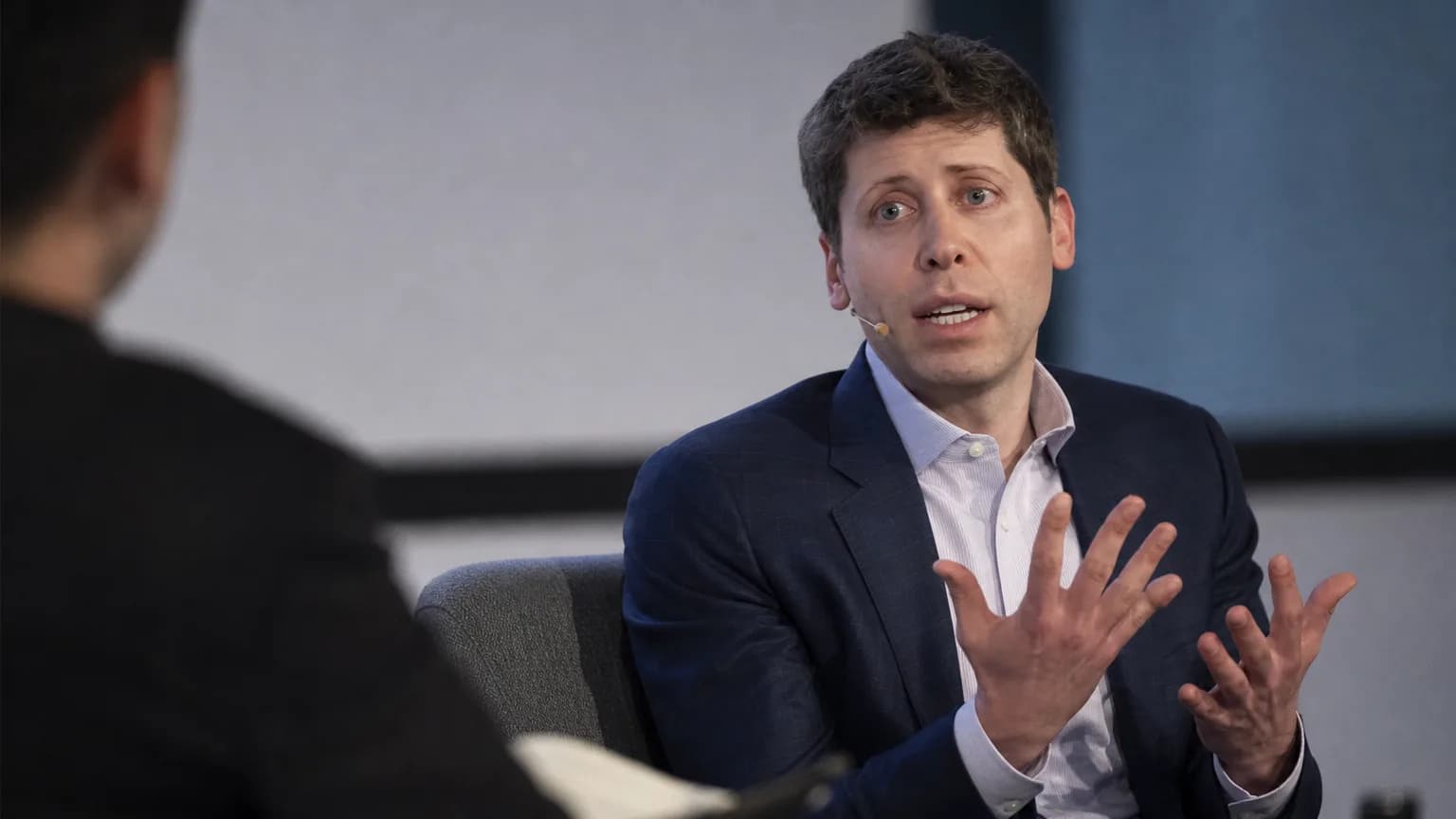 Illustration generated by AI: Editorial image for Sam Altman Wants the AI Industry to Slow Down, Even as Rivals Keep Accelerating