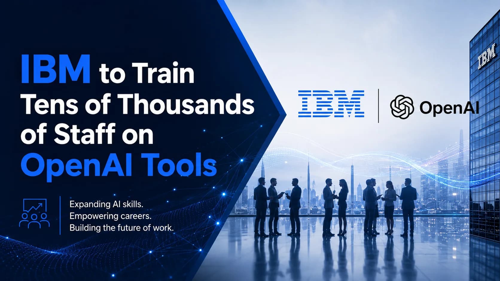 Illustration generated by AI: Editorial image for IBM to Train Tens of Thousands of Staff on OpenAI Tools