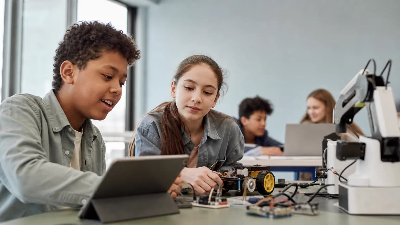 Illustration generated by AI: Editorial image for Decade-Long Review of AI in STEM Education Charts a Shift From Tutoring Bots to Inquiry-Driven Learning
