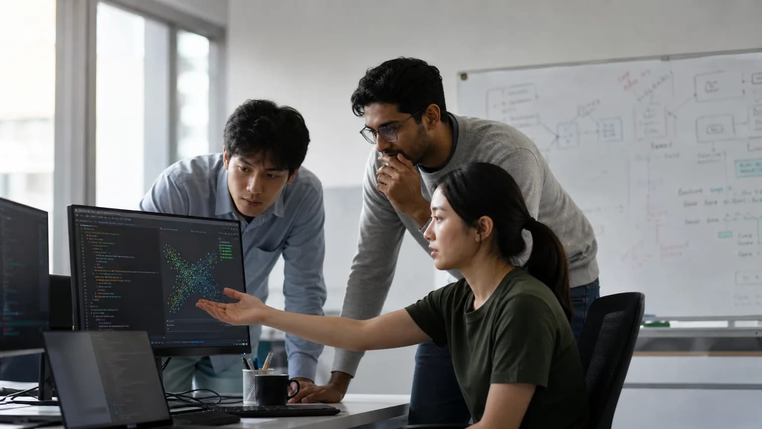 Illustration generated by AI: Editorial image for New Multi-Agent Framework ARCANA Tackles ARC-AGI-2 with Symbolic Reasoning and a Shared Blackboard
