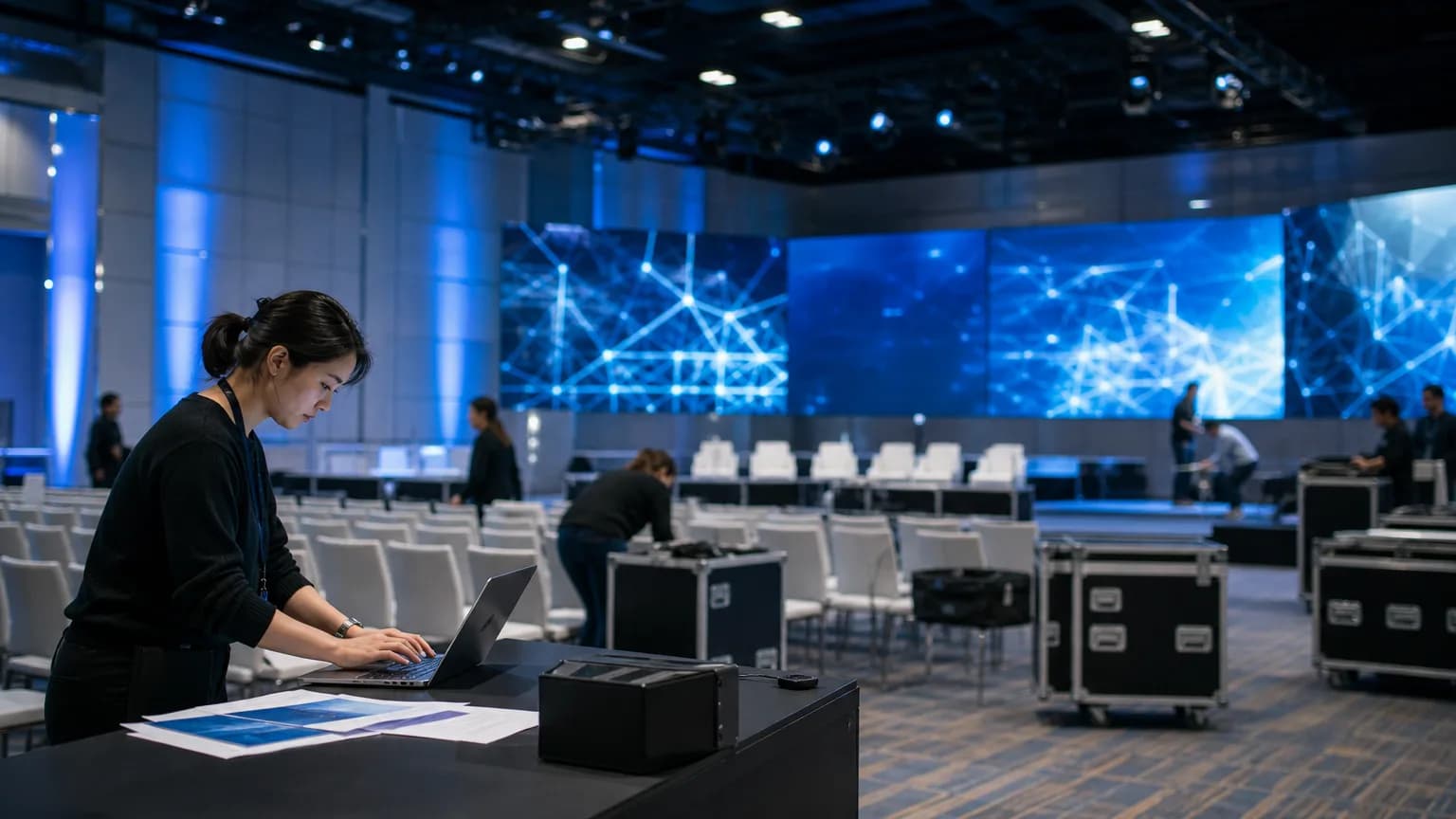 Illustration generated by AI: Editorial image for CNBC AI Forum 2026 Set for October 1, Bringing Business and AI Leaders Together