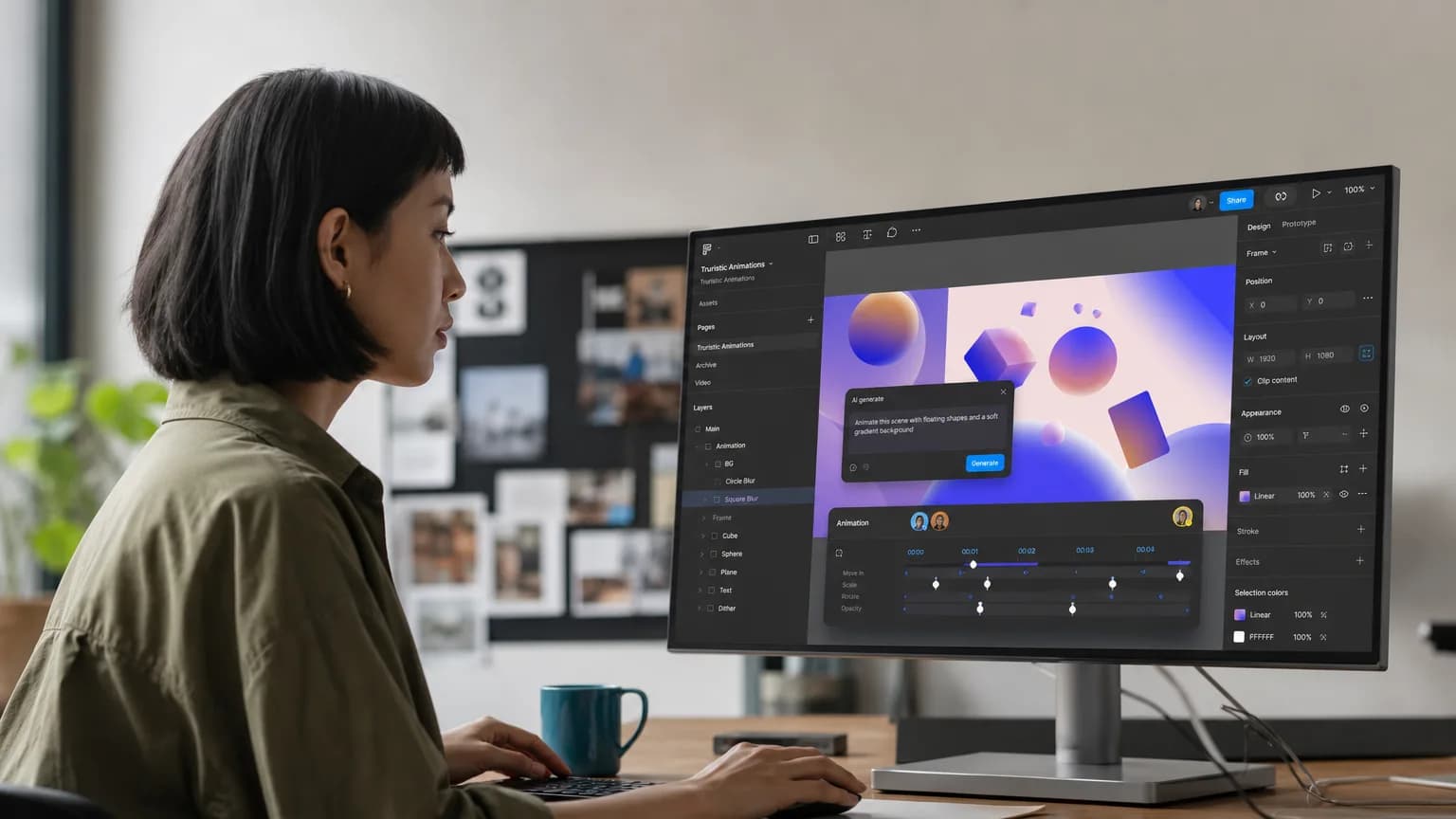 Illustration generated by AI: Editorial image for Figma Goes Full-Stack: Code Layers, AI Motion Graphics, and WebGPU Shaders Headline Config 2026