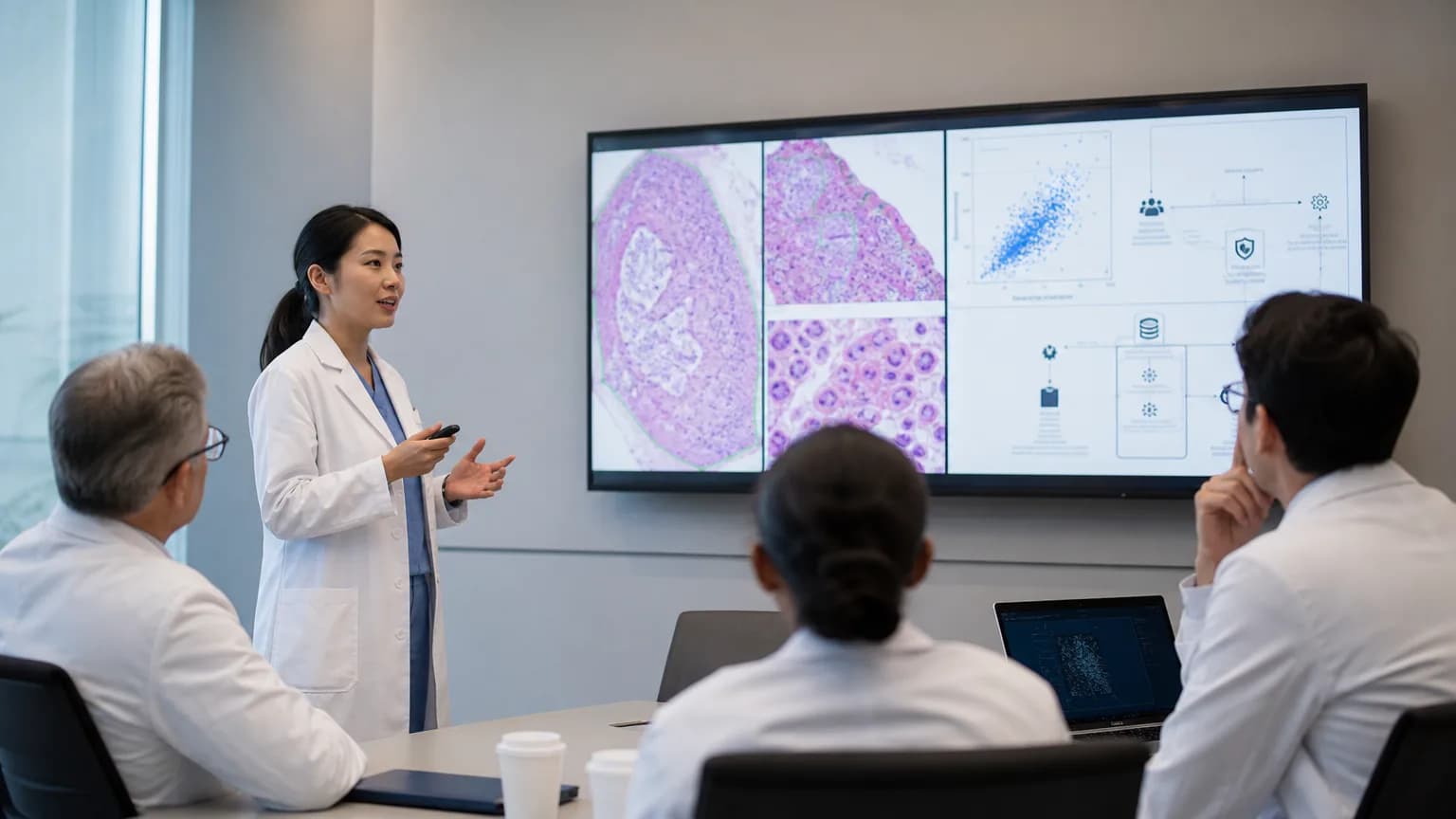 Illustration generated by AI: Editorial image for Two New Preprints Tackle Oncology AI's Blind Spots: From Tumor Scoring to Hospital-Ready Orchestration