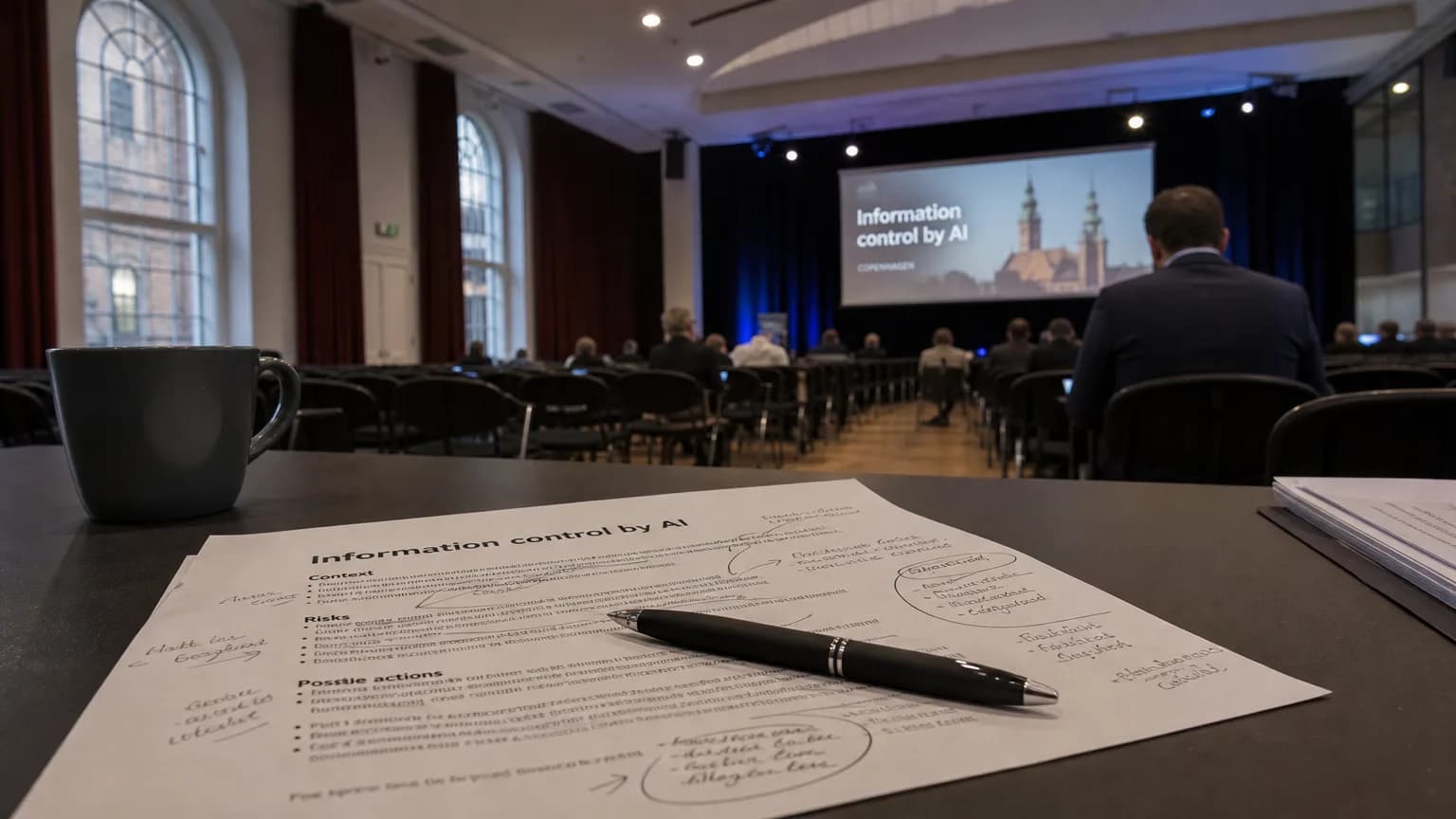 Illustration generated by AI: Editorial image for Copenhagen AI Conference to Tackle Who Controls Information