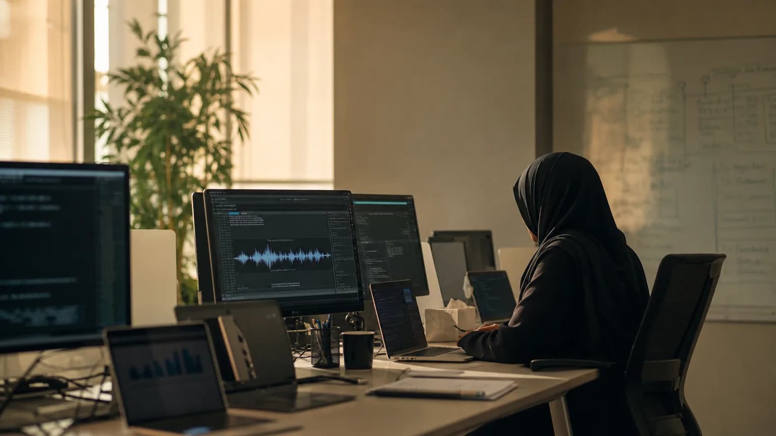 Illustration generated by AI: Editorial image for Arabic Dialects Challenge AI: Why Voice Assistants Still Struggle to Understand Gulf, Egyptian and Levantine Speakers