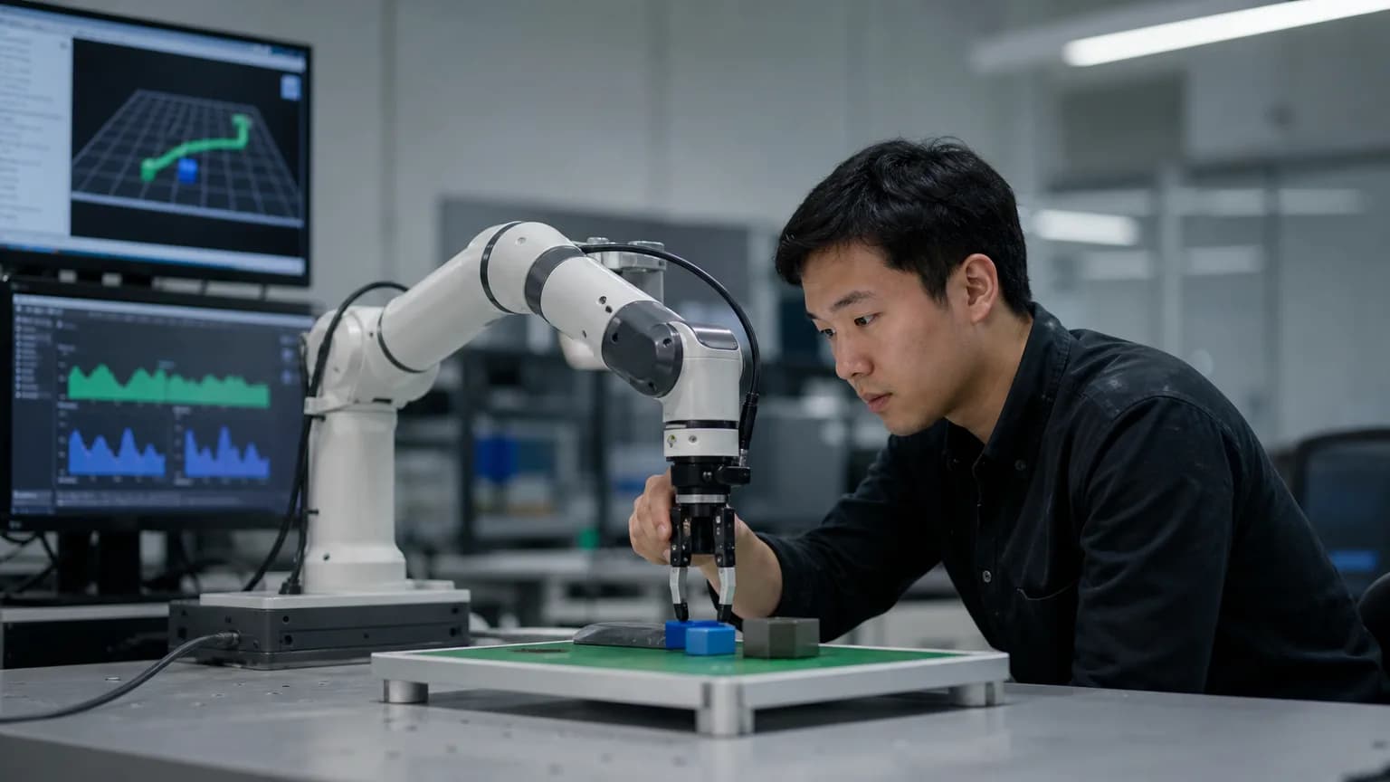 Illustration generated by AI: Editorial image for Hierarchical Planning Boosts Long-Horizon Robot Control by Up to 14.7 Points