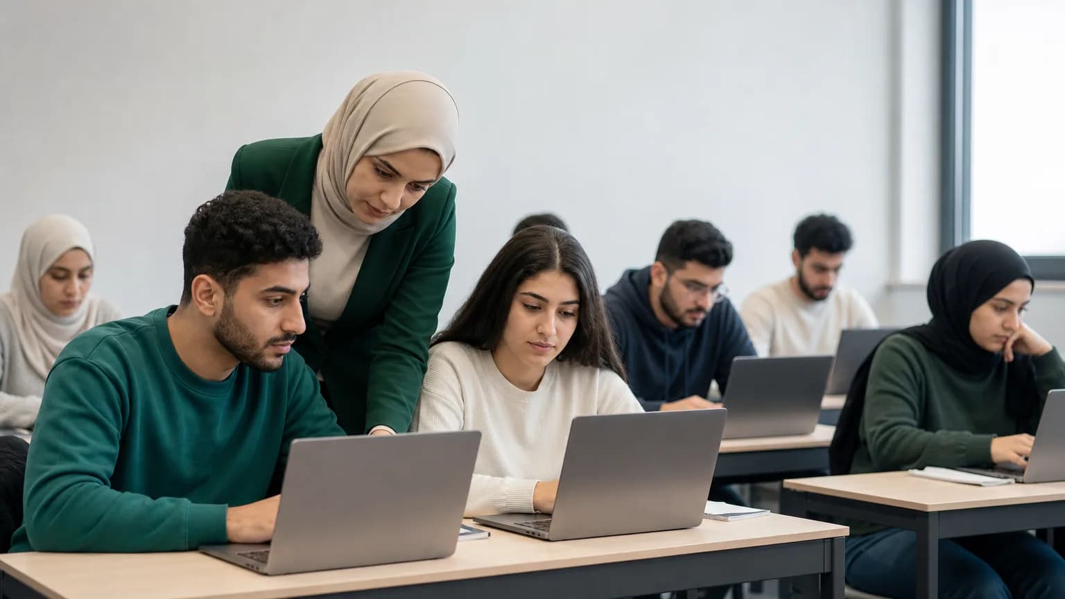 Illustration generated by AI: Editorial image for What 11 Studies Reveal About AI's Real Impact on English Learners in Arab Universities