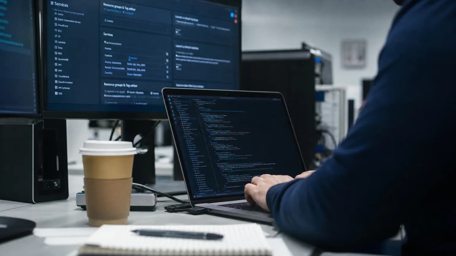 Illustration generated by AI: Editorial image for AWS Transform Now Modernizes Codebases and SQL Server Without Live Links