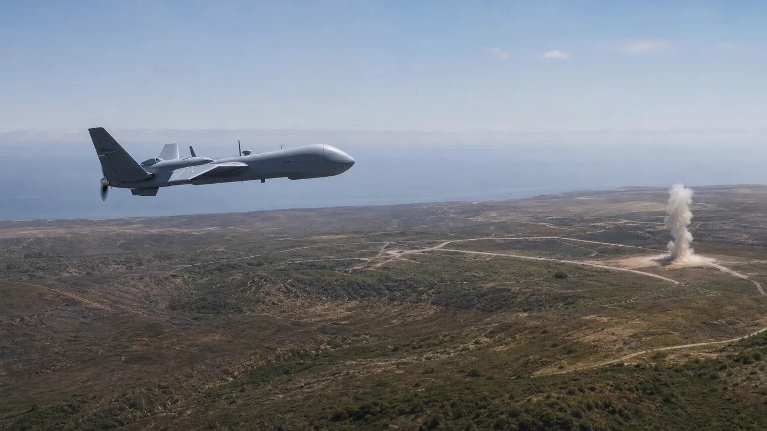 Illustration generated by AI: Editorial image for Researchers Detail Unified Guidance System for Fixed-Wing UAVs to Track and Engage Targets Autonomously