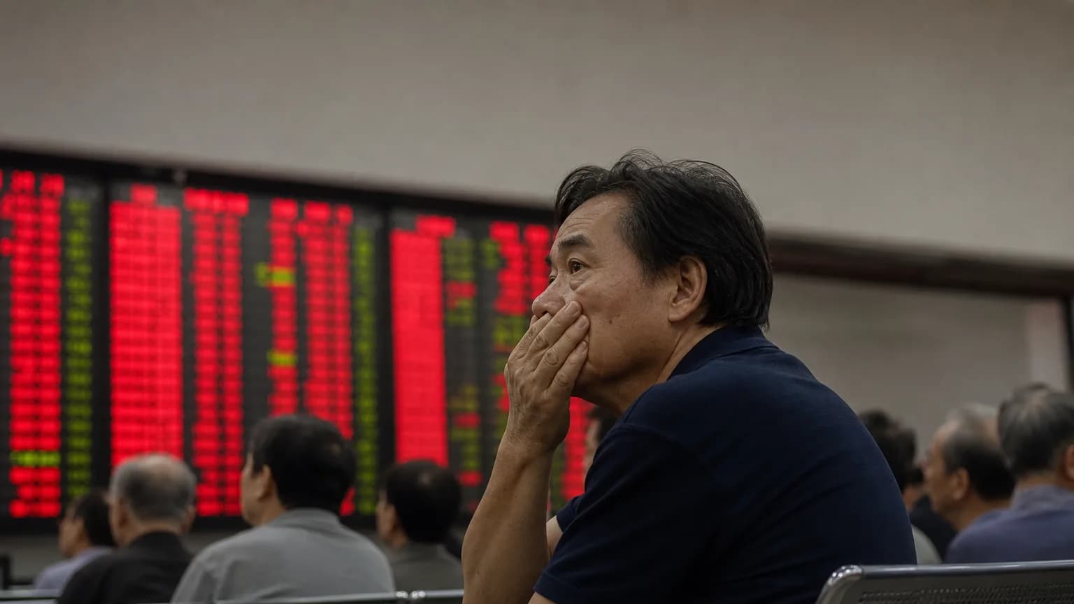 Illustration generated by AI: Editorial image for DeepSeek Founder's Quant Fund Loses 15.7% as China's AI Stock Bubble Deflates