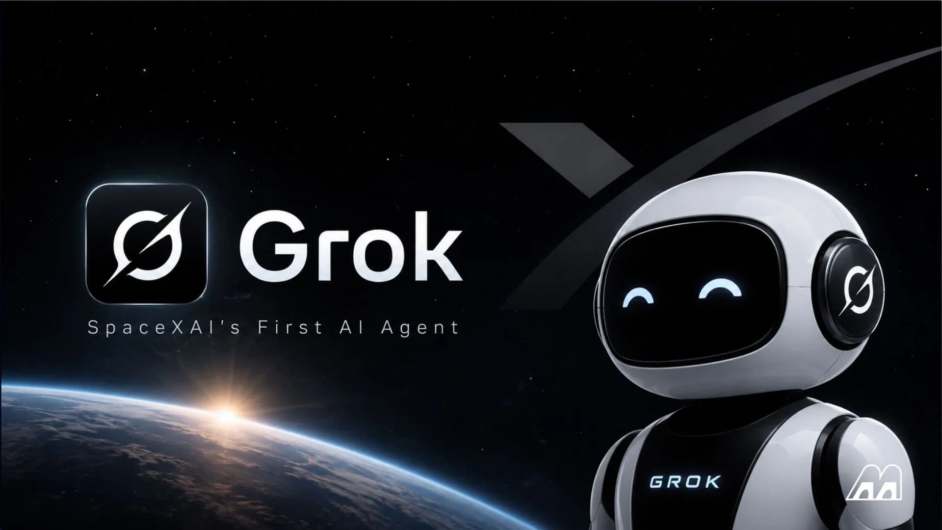 Illustration generated by AI: Editorial image for SpaceXAI Launches Grok Bot, Its Multi-Agent AI Coworker