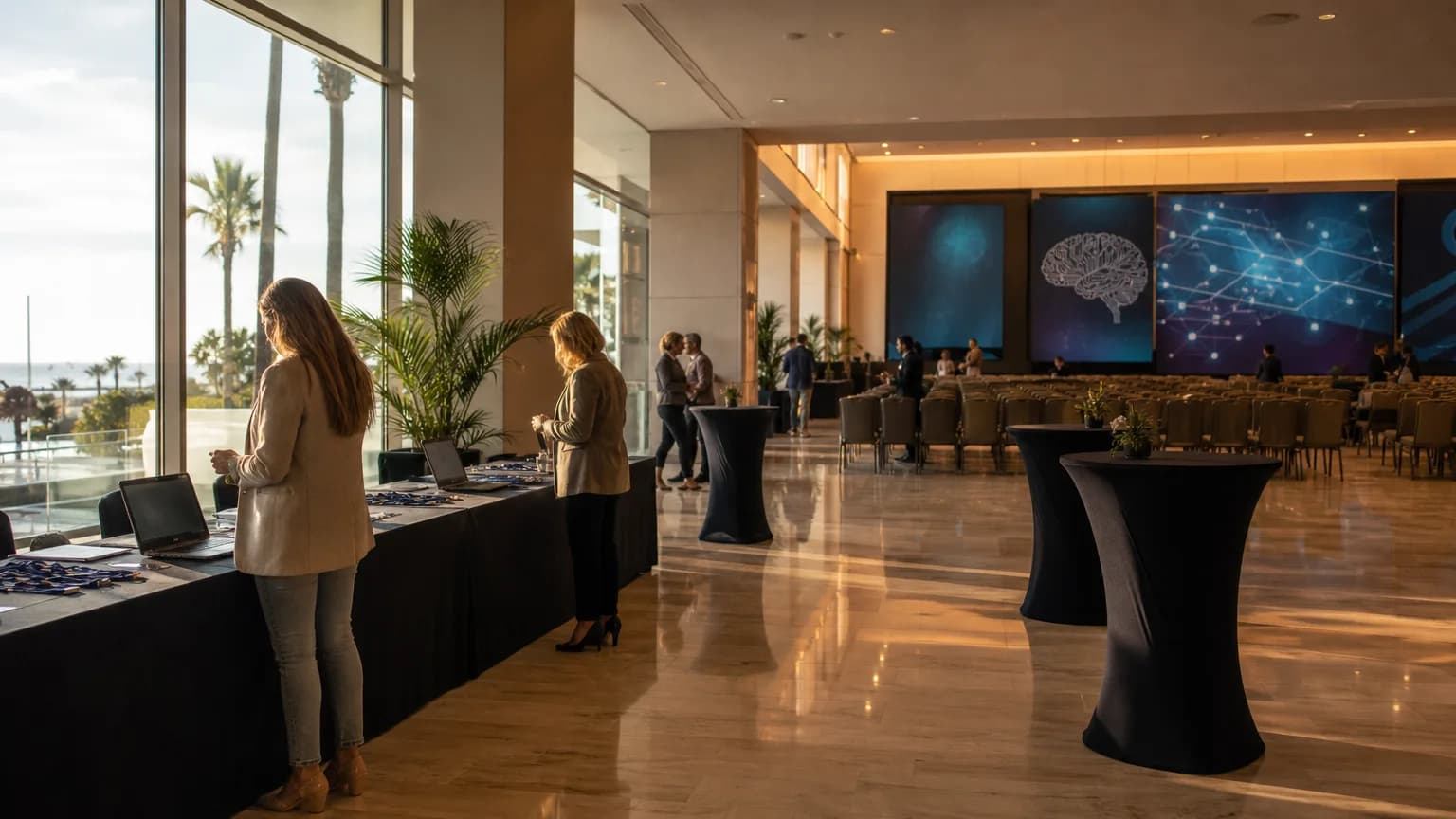 Illustration generated by AI: Editorial image for AI local marketing conference listed for October in Marbella